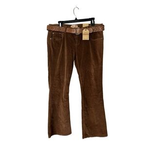 VTG Y2K Aeropostle Corduroy wide‎ leg flare brown pants new 11/12